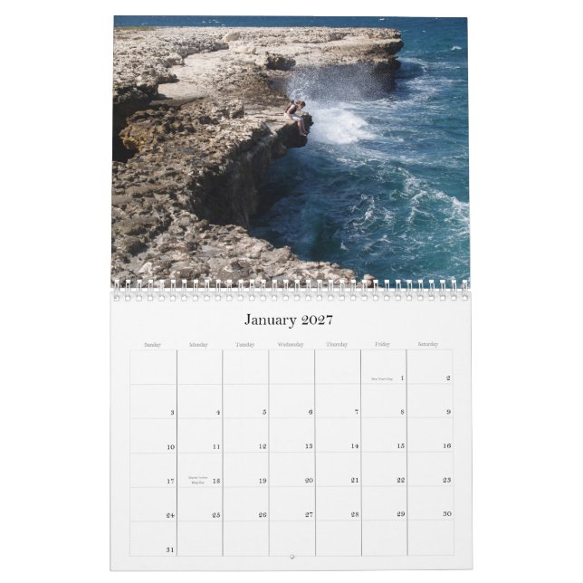 Calendario de Antigua Barbuda (Jan 2027)