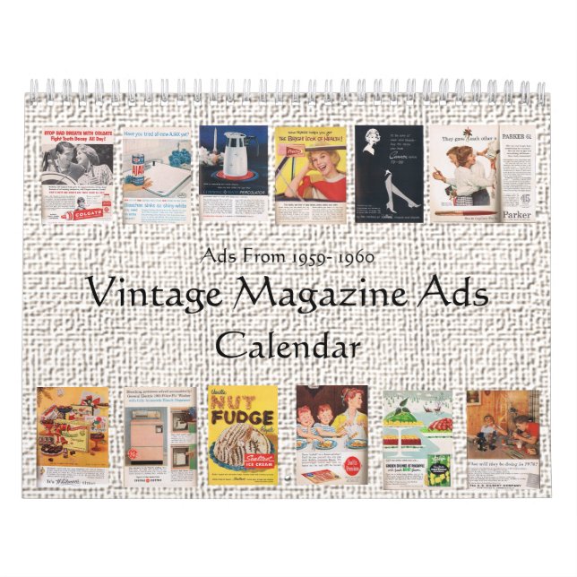 Calendario de anuncios de revista de época (Tapa)