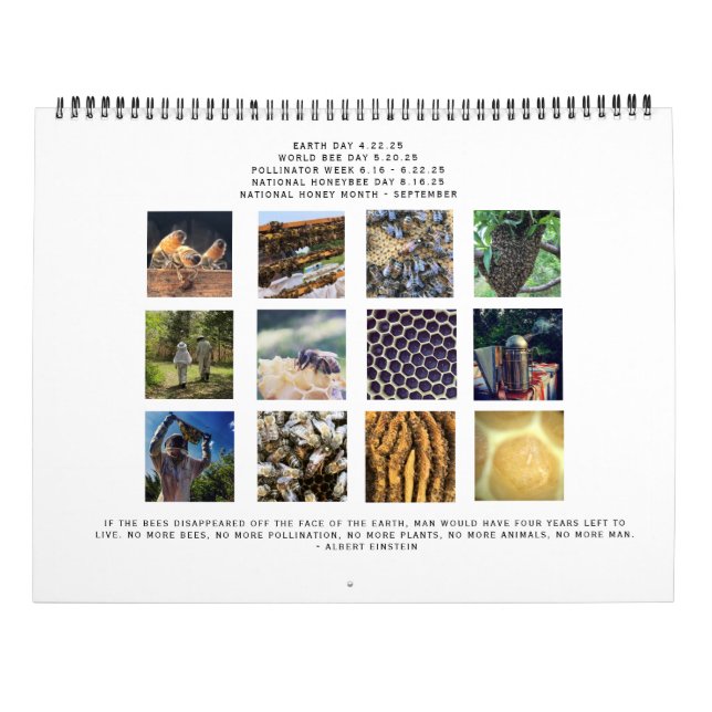 Calendario de apicultura 2025-2026 (Reverso)