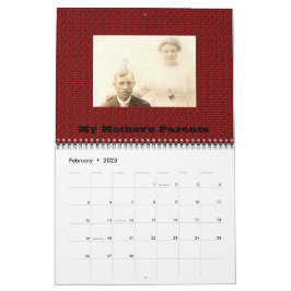 Calendario de árbol de la familia fotográfica de c