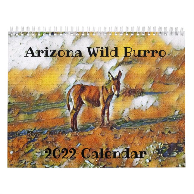 Calendario de Arizona Wild Burro 2022 (Tapa)