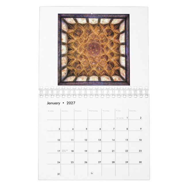 Calendario de arquitectura persa (Jan 2027)