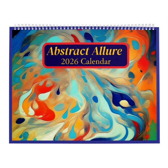Calendario de Arte Abstracción Atractiva 2026 (Tapa)