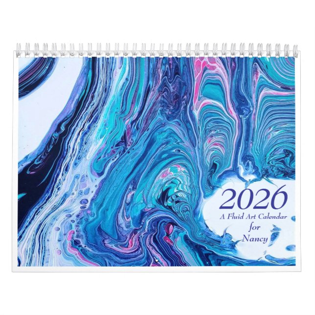 Calendario de Arte Abstracto Fluido 2026 (Tapa)