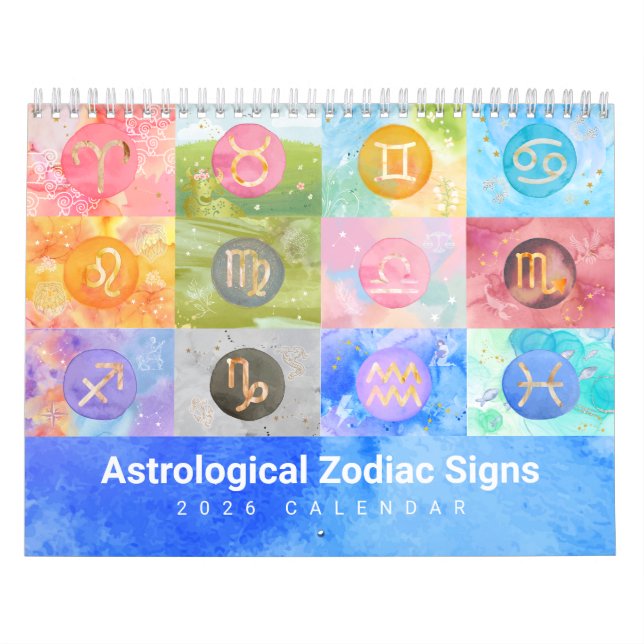 Calendario de Arte Astrológico Zodiac Duets 2026 (Tapa)