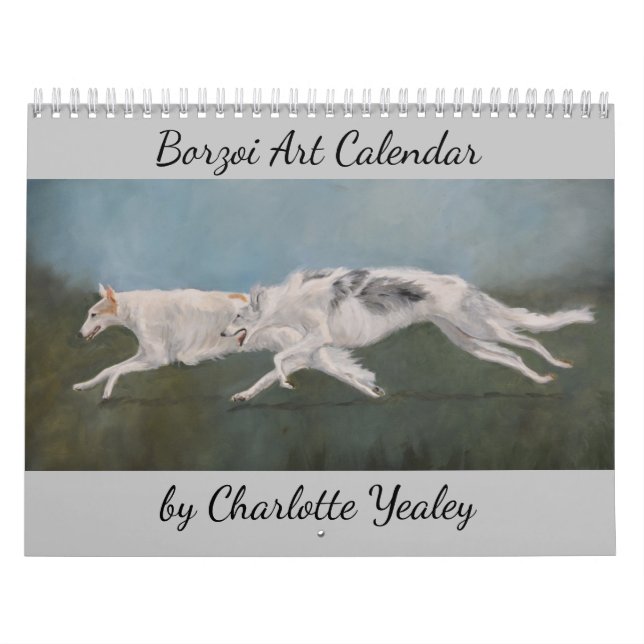 Calendario de Arte Borzoi 2021 de Charlotte Yealey (Tapa)