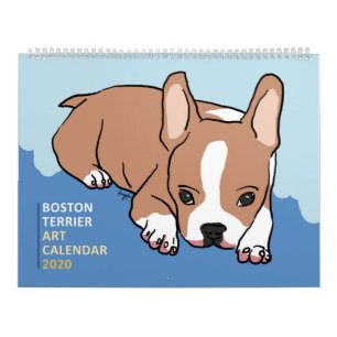 Calendario de arte Boston Terrier 2020