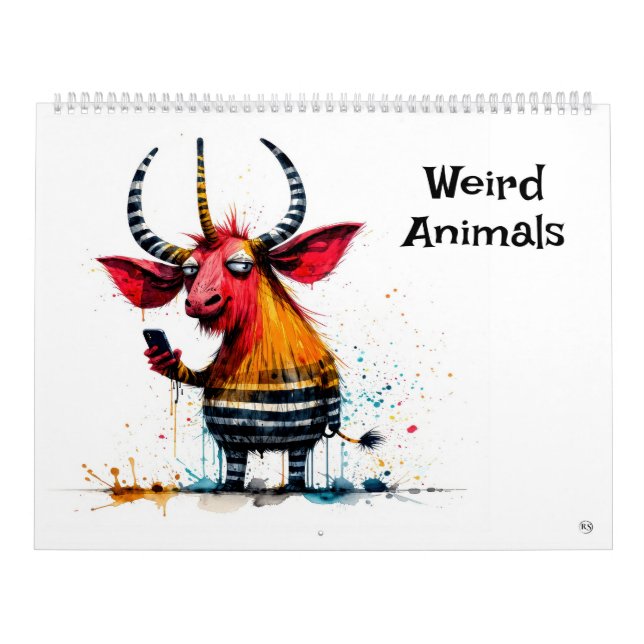 Calendario de Arte de Animales Extraños (Tapa)