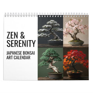 Calendario de Arte de Árboles Bonsái Japoneses