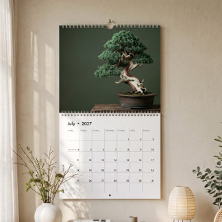 Calendario de Arte de Árboles Bonsái Japoneses