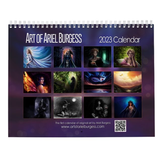 Calendario de arte de Ariel Burgess 2023 (Reverso)