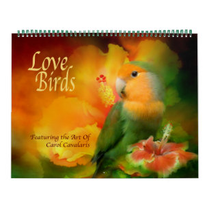 Calendario de arte de Aves de Amor