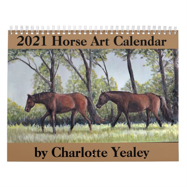 Calendario de Arte de Caballos 2021 de Charlotte Y (Tapa)