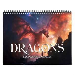 Calendario de arte de fantasía 2026 Dragons