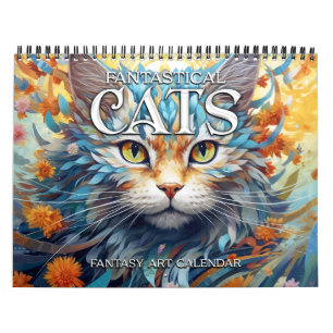Calendario de Arte de Fantasía Caprichosa de Gatos