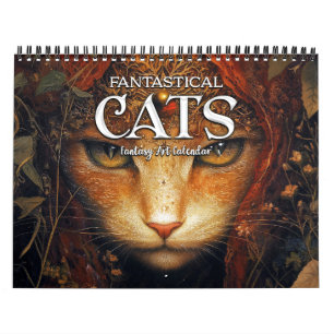 Calendario de Arte de Fantasía de Gatos Fantástico