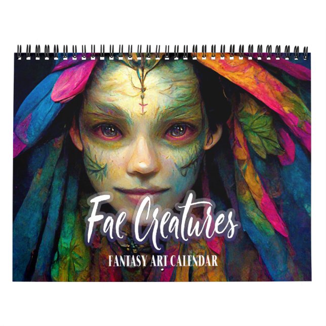 Calendario de arte de fantasía de las criaturas fa (Tapa)