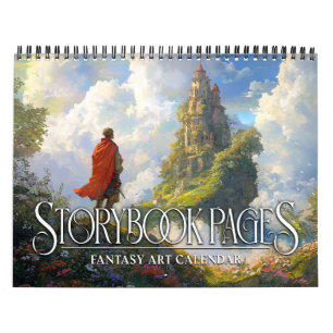 Calendario de Arte de Fantasía de Páginas de Cuent