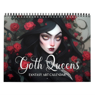 Calendario de arte de fantasía de reinas góticas 2