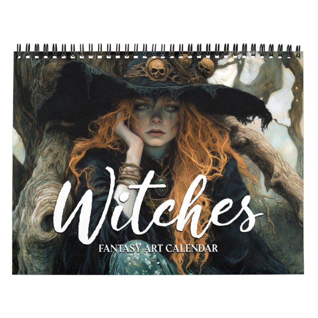 Calendario de arte de fantasía de Witches 2026 (Tapa)