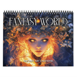 Calendario de Arte de Fantasía del Mundo de Fantas