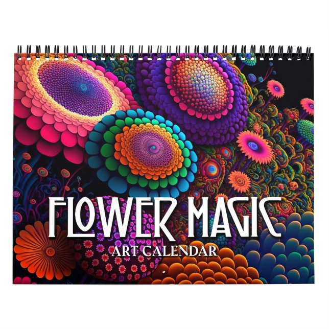 Calendario de Arte de Flores Estilizadas Magia Flo (Tapa)