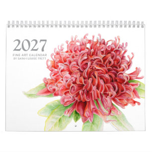 Calendario de arte de flores y vida silvestre mixt