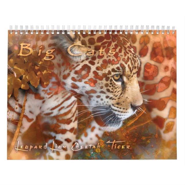 CALENDARIO DE ARTE DE GRANDES GATOS WILDLIFE (Tapa)
