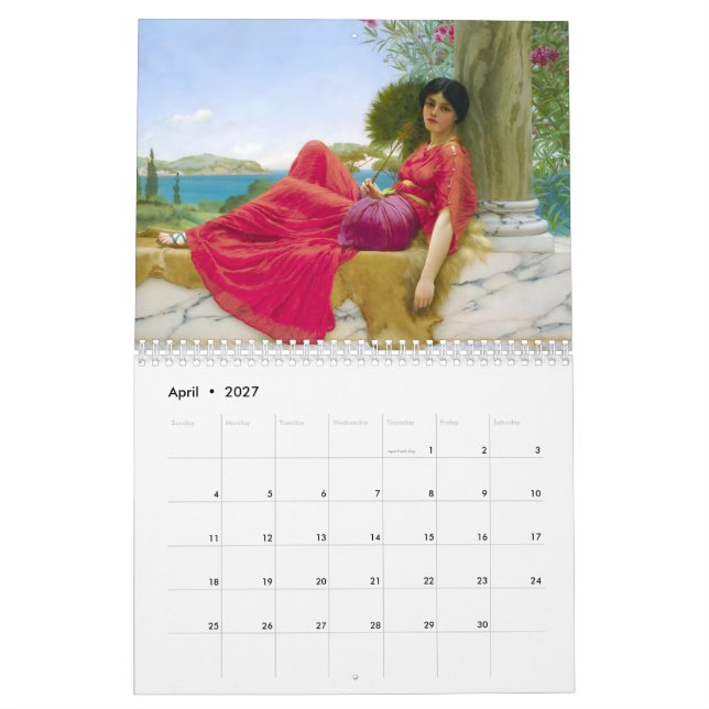 Calendario de arte de John William Godward (Apr 2027)