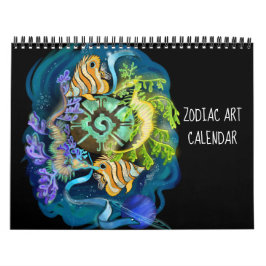 Calendario de arte de la astrología zodiaca