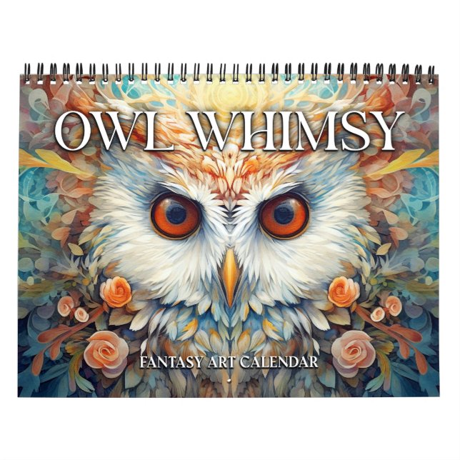 Calendario de arte de la fantasía de Owls 2026 (Tapa)
