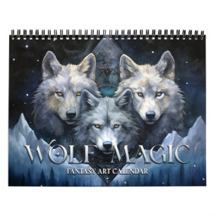 Calendario de arte de la Fantasía Wolf Magic 2026
