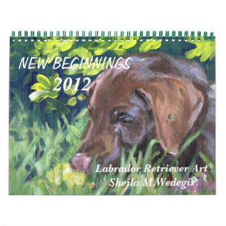 Calendario de arte de Labrador Retriever 2012