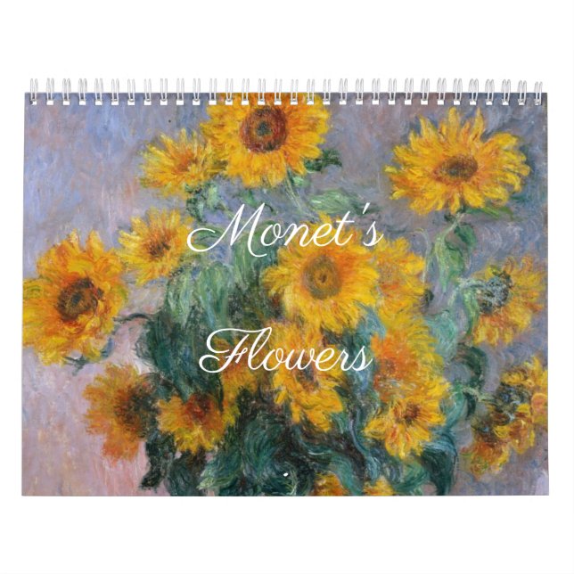 Calendario de arte de las flores de Monet (8,5" x  (Tapa)