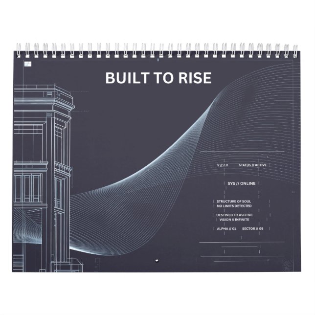 Calendario de Arte de Línea de Estructura Minimali (Tapa)