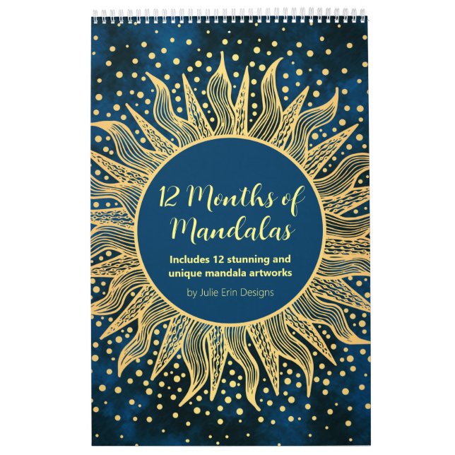 Calendario de arte de Mandala - 12 meses de Mandal (Tapa)