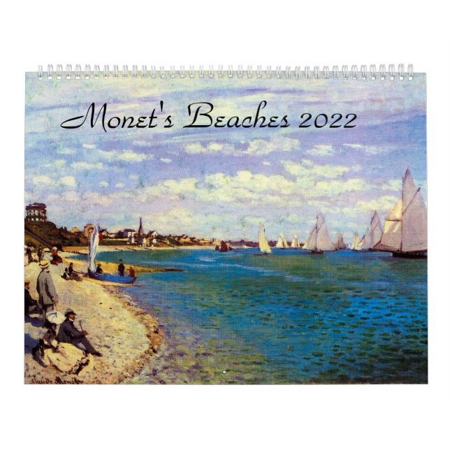 Calendario de arte de Monets Beaches 2022 (Tapa)
