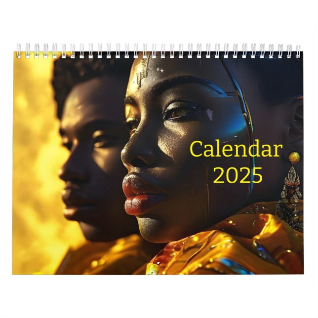 Calendario de arte de pareja africana (Tapa)