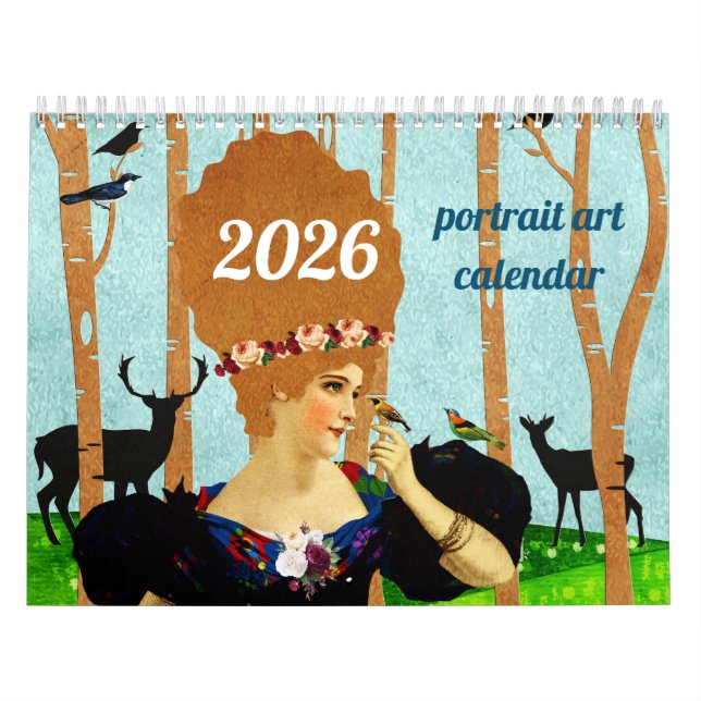 calendario de arte de retrato (Tapa)