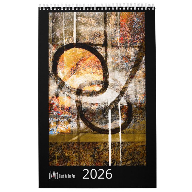 Calendario de Arte de Ruth Kedar 2026 en Negro (Tapa)