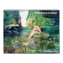 Calendario de Arte de Sirena Vintage