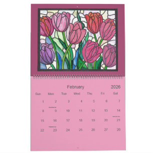 Calendario de Arte de Vidrio Pintado