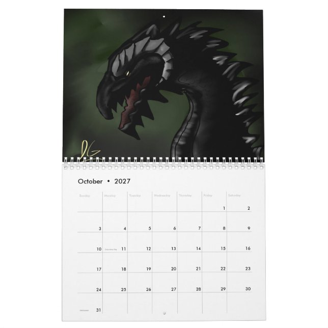 Calendario de arte del Dragón definitivo (Oct 2027)