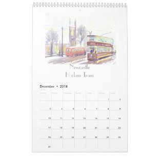 Calendario de arte del transporte