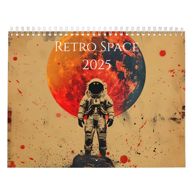 Calendario de arte espacial retro 2025 (Tapa)