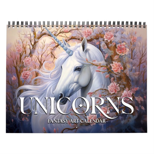 Calendario de Arte Fantasía de Unicornios 2026 (Tapa)