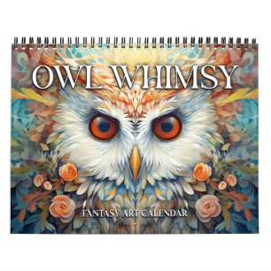 Calendario de Arte Fantástico Caprichoso de Búhos