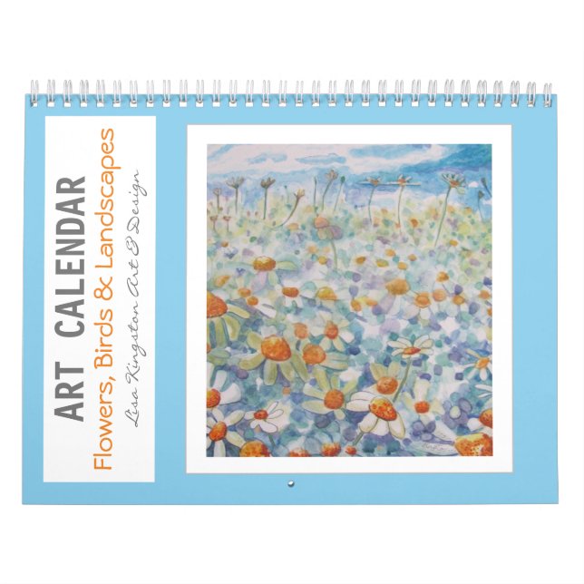 Calendario de arte florece aves y paisajes (Tapa)
