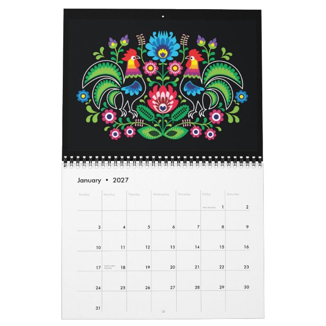 Calendario de Arte Folclórico - SRF (Jan 2027)