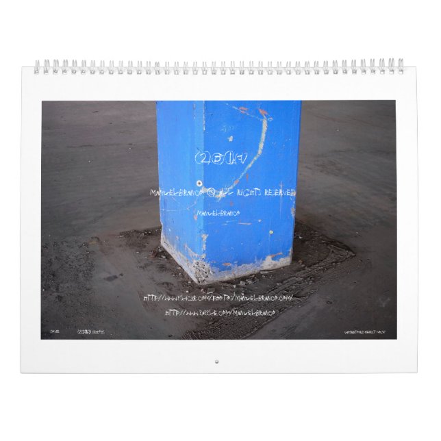 CALENDARIO DE ARTE fotográfico 2017 de manuelbranc (Reverso)